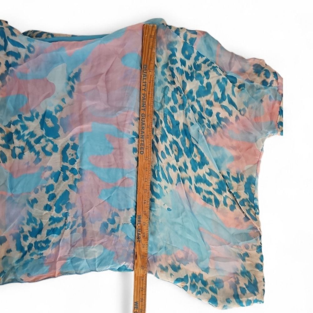 Italian Silk Poncho Top Tank Set Gigi Moda Made in Italy Resort Blouse Sz S - Picture 13 of 16